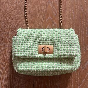 Fabric Bag by H&M gently worn green and white crossbody